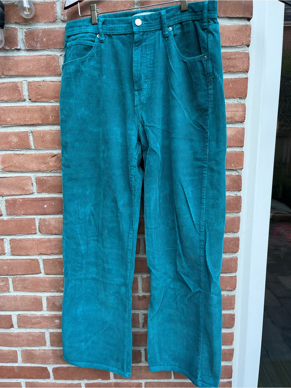 BDG Teal Corduroy Wide-Leg Pants